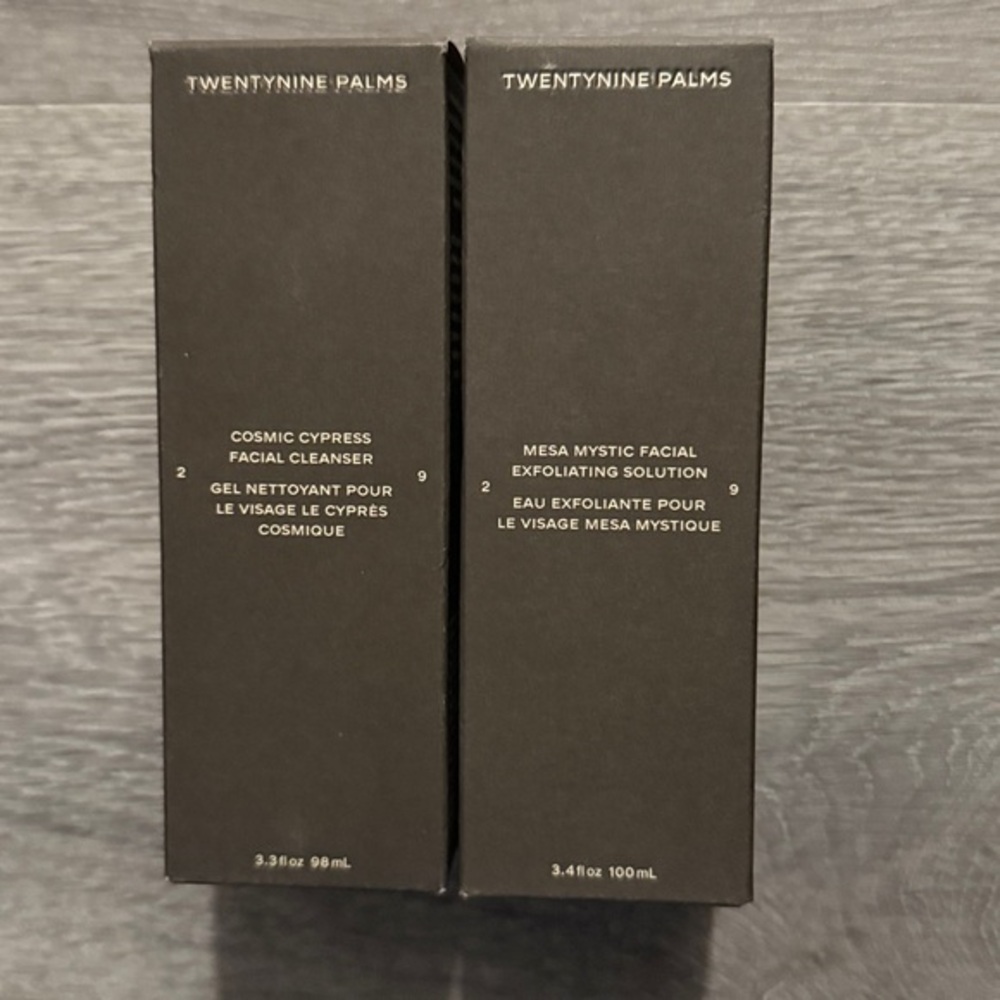 NEW 29 PALMS EXFOLIATOR & CLEANSER SET 2 Piece Full Size